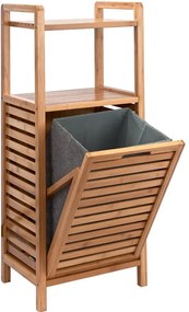 BIG BAMBOO fürdőszobai polc szennyeskosárral