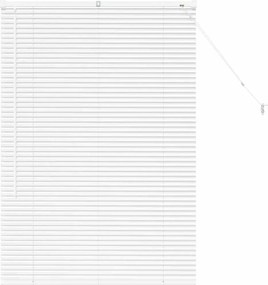 vidaXL Zsalugáter Redőnyök Fehér 130 x 85 cm Alumínium