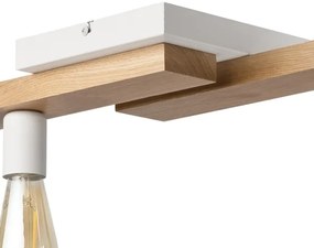 Felületre szerelhető csillár MATTE 2xE27/15W/230V + 3xG9/5W/230V fehér/tölgy