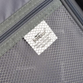 BONTOUR “wave” közepes duplakerekes gurulós bőrönd, fekete, m méretű