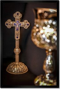 Poszterek keretben 40x60 Arany feszület Kereszt