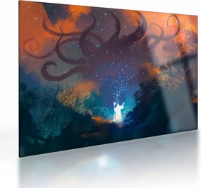 Kép - mágikus varázsló (üvegen) (70x50 cm)