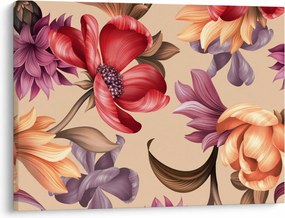 Kép - Vintage virágok (70x50 cm)
