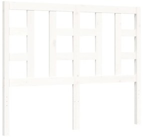 fehér tömör fa ágykeret fejtámlával 120 x 200 cm