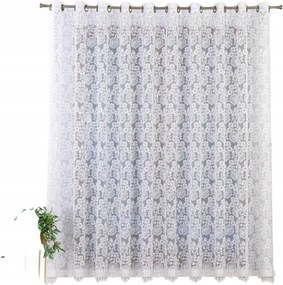 Kész jacquard függöny átvezetőkkel – klasszikus elegancia virágok 400X230