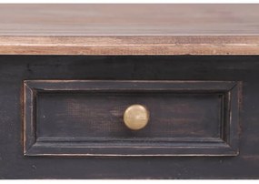 vidaXL tömör mahagóni fa íróasztal 3 fiókkal 117 x 57 x 75 cm