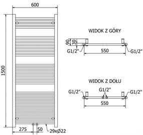 Mexen, Mexen Mars elektromos melegítő 1500 x 600 mm, 900 W, fehér - W110-1500-600-6900-20