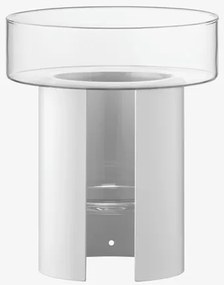 LSA International Terrazza virágcserép, h 22 cm, Ø19 cm, átlátszó/krétás fehér - LSA nemzetközi