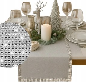 Futópad Ezüst Szürke csillogó Ezüst Strasszok 60x120 karácsonyi