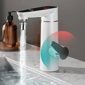 3000W/230V IPX4 vízmelegítő LED kijelzővel, fehér