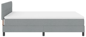 vidaXL Boxspring Ágy Matraccal Világosszürke 140x200 cm Szövet