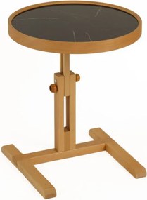 Opus Yuvarlak 40 - Oak, Black Marble
