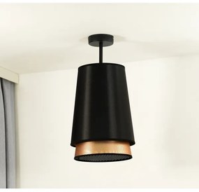 Duolla - Felületre szerelhető csillár BELL SHINY 1xE27/15W/230V átm. 25 cm fekete/réz
