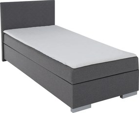 Boxspring ágy, egyszemélyes, szürke, 90x200, univerzális, ADARA