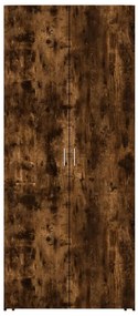 füstös tölgy színű szerelt fa magasszekrény 80 x 42,5 x 185 cm