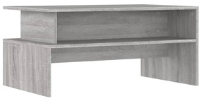 szürke sonoma színű szerelt fa dohányzóasztal 90 x 55 x 42,5 cm