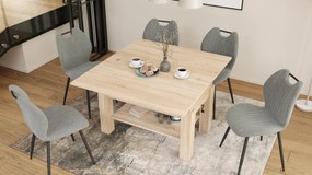 Mazzoni BRAWO Sonoma Tölgy - NYITHATÓ/MAGASÍTHATÓ DOHÁNYZÓASZTAL POLCCAL ÉTKEZŐASZTALKÉNT IS HASZNÁLHATÓ