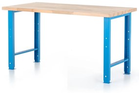 Állítható magasságú műhelyasztal Basic, 150 x 80 cm, kék - ral 5012