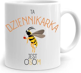 Riporter Újságíró Bögre Ez Az Újságírónő fényképes nyomattal rendelkezik