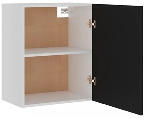 fekete szerelt fa függő szekrény 50 x 31 x 60 cm