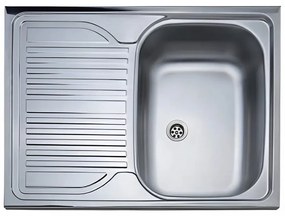 Teletetős rozsdamentes mosogató tálca 60x80 cm