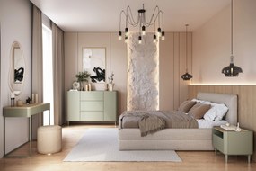 Elivo komód 150 cm fiókokkal lábakon - eukaliptusz / baltic dune tölgy