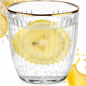 Pohár Csíkos Arany Vonalak italok víz gyümölcslé italok 250 ml