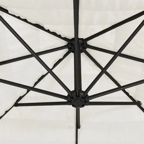 fehér kerti napernyő acél rúddal 248 x 248 x 248 cm