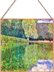 Gustav Klimt - Schönbrunner Schlosspark üvegkép, falikép