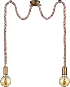 Sárgaréz színű függőlámpa ø 12 cm Rope – Trio
