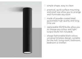 Castro fekete mennyezeti lámpa - Sollux