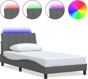 vidaXL sötétszürke szövet ágykeret matrac nélkül Hanko 100x200 cm