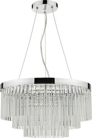 Dar Lighting glamour modern függeszték giovana króm átlátszó dargio0508