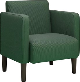 vidaXL sötét zöld kordbársony szövet kanapészék karfás szék 54 cm