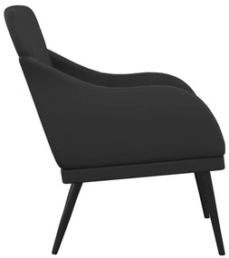 Fekete műbőr fotel 63 x 76 x 80 cm
