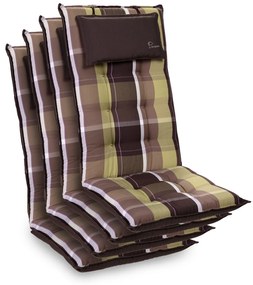 Sylt, üléspárna, üléspárna székre, magas háttámla, párna, poliészter, 50 x 120 x 9 cm, 4 x ülőpárna
