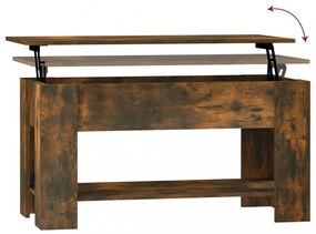 füstös tölgy színű szerelt fa dohányzóasztal 101 x 49 x 52 cm