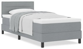 Box Spring Ágy Matrac Kép világosszürke 80x200 cm Szövet