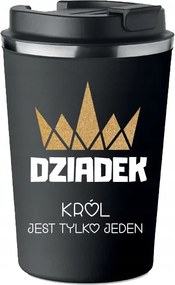 Prémium Termo Bögre fekete ajándék Nagypapa Napjáraaa király csak egy van