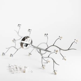 Brilagi - LED felületre szerelhető csillár MISTEL 15xG9/3W/230V fekete króm/füstszínű