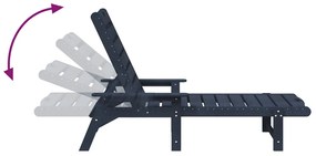 Nyugágy 2 db Tengerészkék 162x53x98.5 cm HDPE