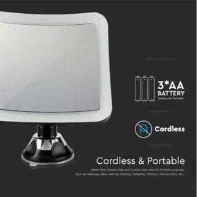 LED Kozmetikai tükör LED/3,2W/4,5V 3xAA IP44