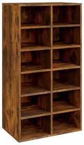 füstös tölgy színű szerelt fa cipőtartó 54 x 34 x 100,5 cm