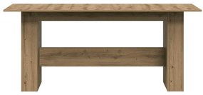 kézműves tölgy színű szerelt fa étkezőasztal 180x90x76 cm