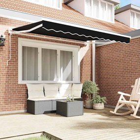 Behúzható napellenző Fekete 350x200 cm szövet