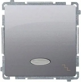Lépcsőkapcsoló háttérvilágítással Ezüst kapcsoló BMW6L.01/43 Simon Basic