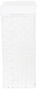 Laundry Basket Linen fehér, fedeles szennyeskosár, magasság 60 cm - Compactor