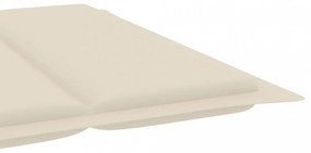 krémszínű oxford szövet napozóágy párna 186 x 58 x 3 cm