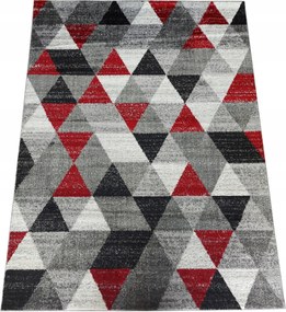 Piros háromszög szőnyeg szuper minőségű fríz 160/220