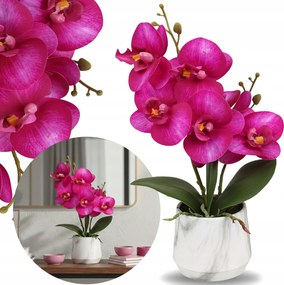 Mesterséges orchidea Rózsaszín orchidea Cserépben, Mint Egy Élő Prémium Díszvirág